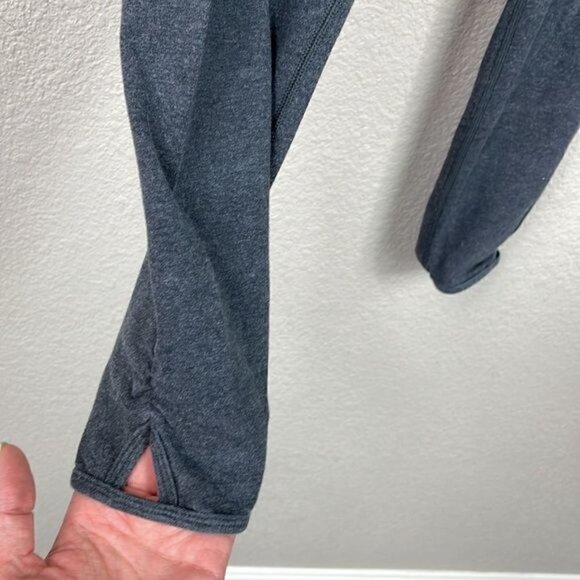 Lululemon Dhanurasana Crop II Leggings Dark Gray Ruched Back Cut Out Hem Sz 6 - Picture 6 of 15